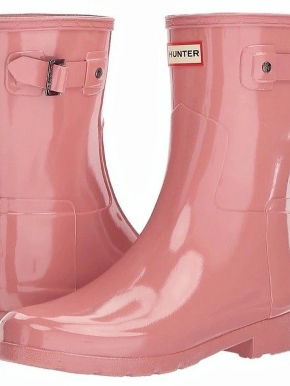 Hunter Original Short Gloss Rain Boots Pink- Women’s 7
